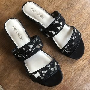 NWT Bella belle Lidia black lace flats 9